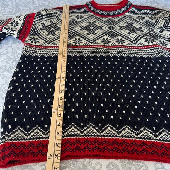 Dale of Norway 100% Wool Heavy Knit Fair Isle Nordic Sweater Mens Size XL - Picture 13 of 15